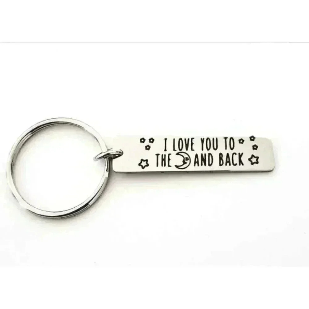 I love You Moon To Back Keychain